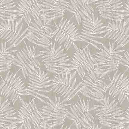 Fern Leaves Brown Vinyl Oil Cloth