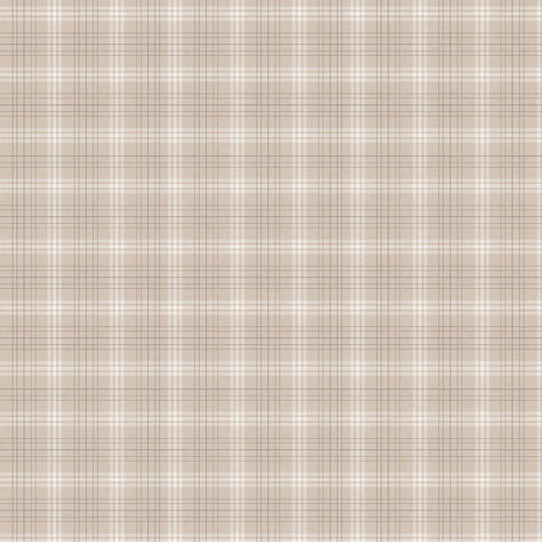 Beige Tartan Check Vinyl Oil Cloth