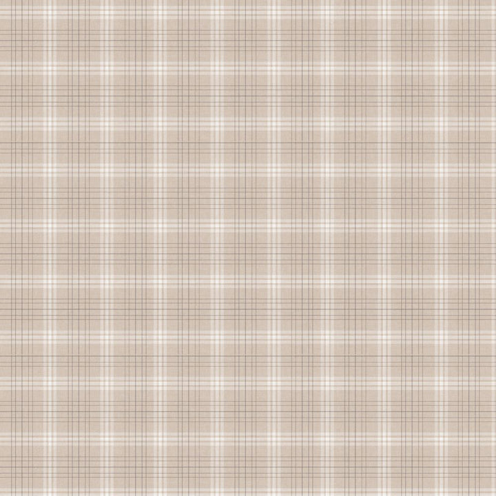 Beige Tartan Check Vinyl Oil Cloth