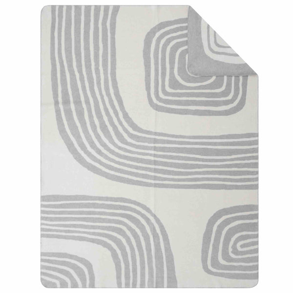 Ibena Telawi Luxury Blanket - Grey/White