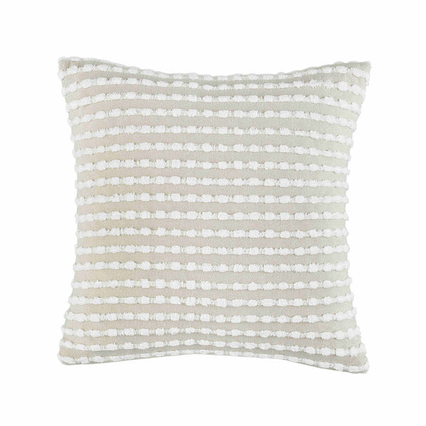 Catherine Lansfield Stab Stitch Cushion - Natural