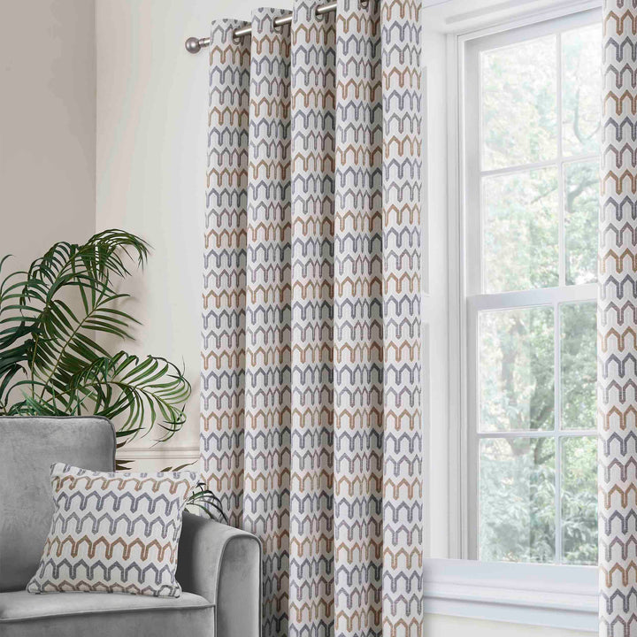 Arcadia Eyelet Curtains - Natural