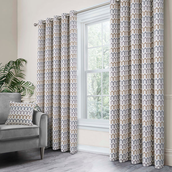 Curtina Arcadia Eyelet Curtains - Natural