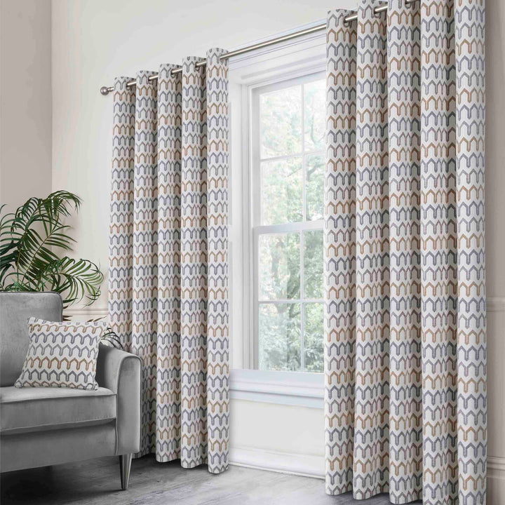 Arcadia Eyelet Curtains - Natural