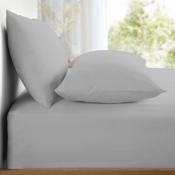 Appletree Pure Cotton Fitted Bed Sheet - Silver