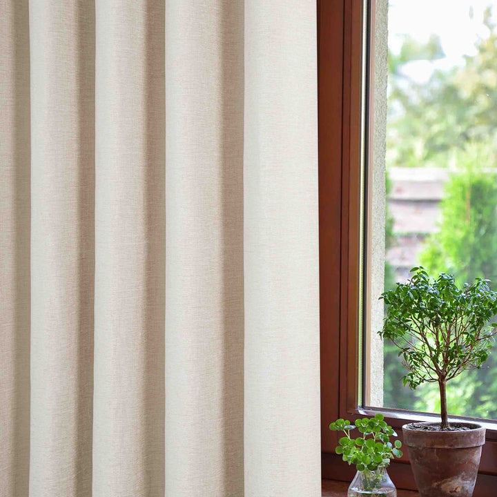 Sundour Amberley Eyelet Curtains - Natural