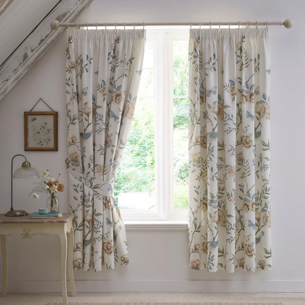 Dreams & Drapes Amelle Pencil Pleat Curtains - Green