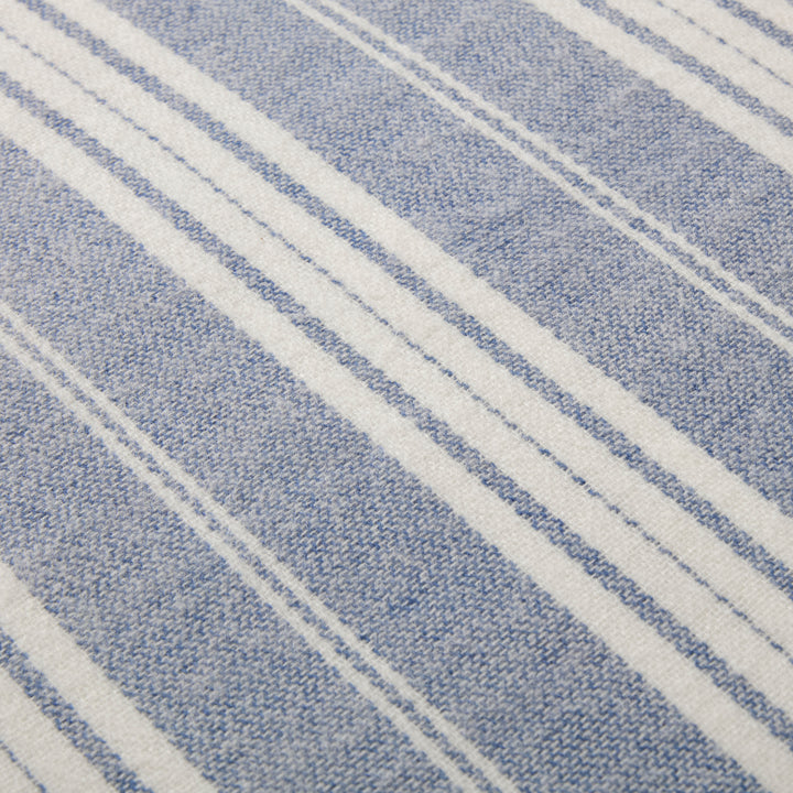 Laura Ashley Ardley Stripe Throw - Seaspray Blue