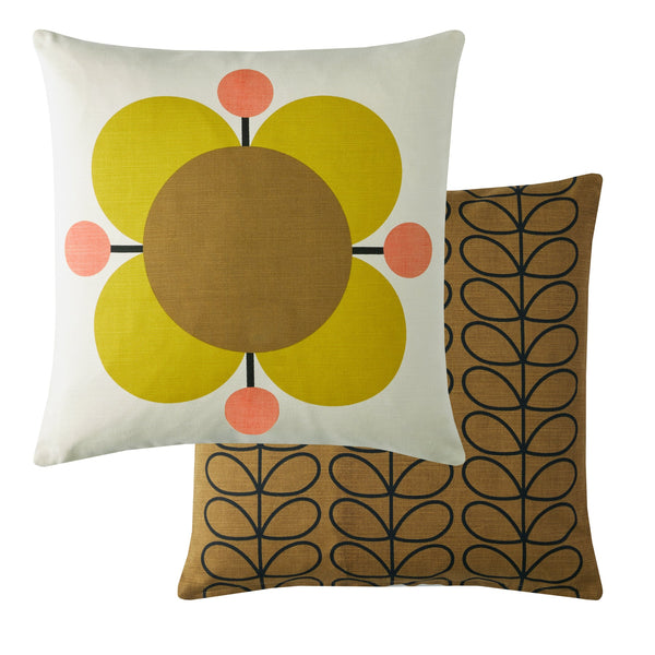 Orla Kiely Atomic Flower Cushion - Primrose