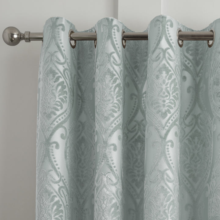 Curtina Chateau Eyelet Curtains - Duck Egg