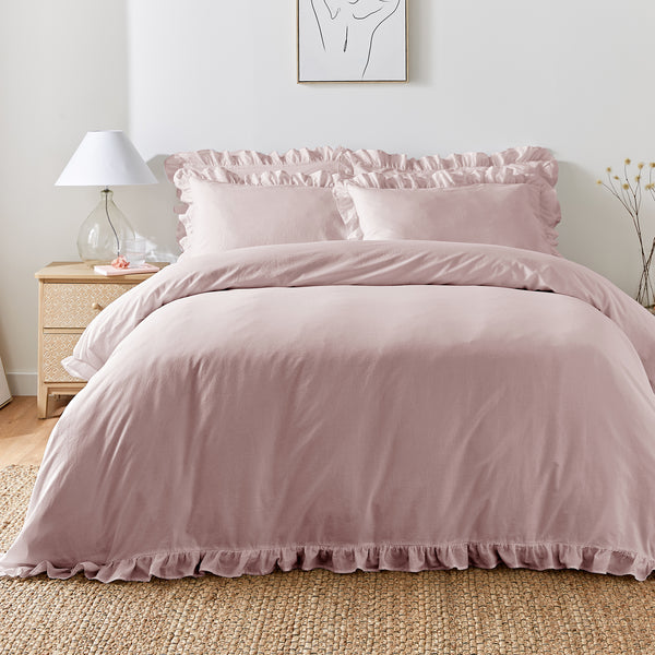 Appletree Loft Cassia Frill Duvet Cover Set - Lavender