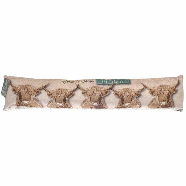 Printed Draught Excluder - Highland Cow