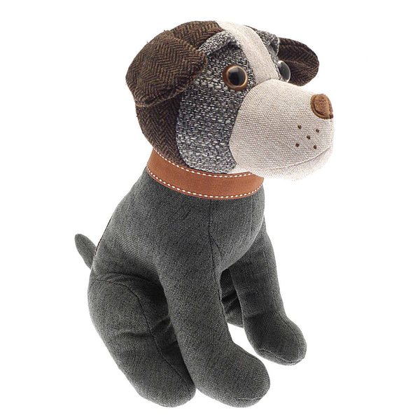 Jack Russell Dog Door Stop - Grey