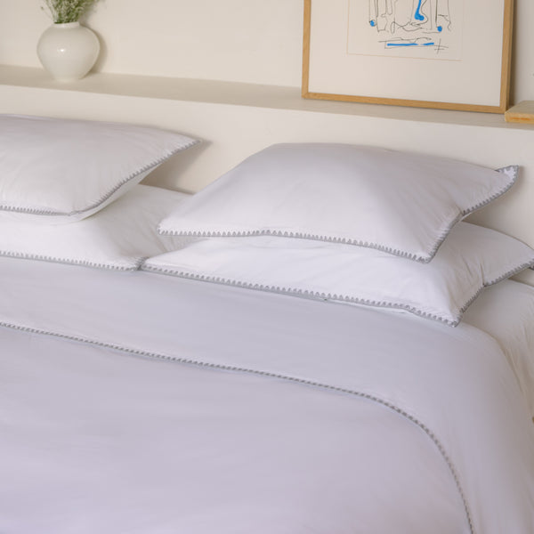 Cascais Percale 400TC Duvet Cover - Grey