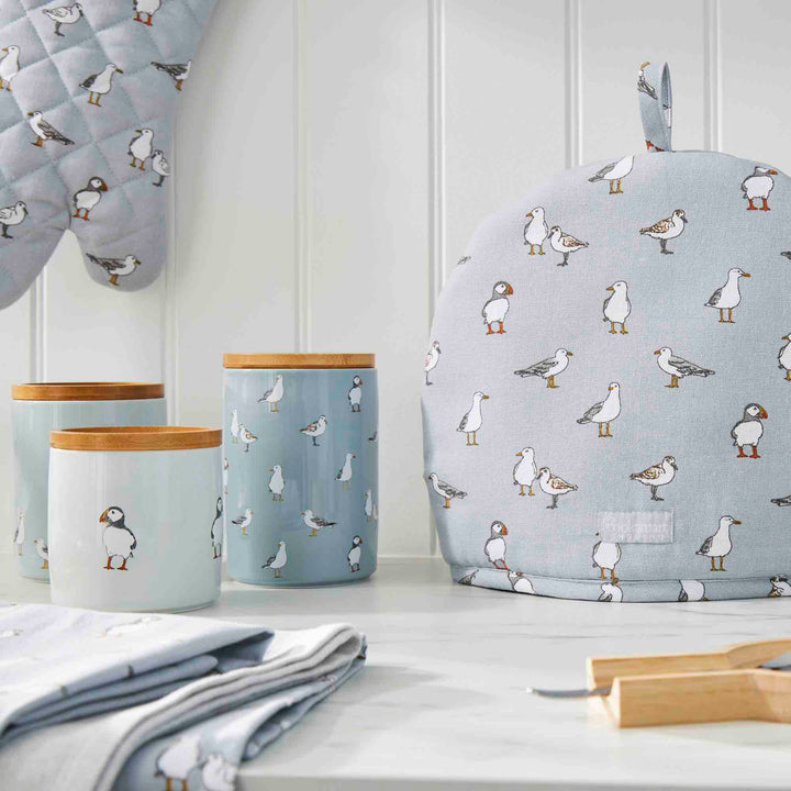 Coastal Birds Large Ceramic Canister