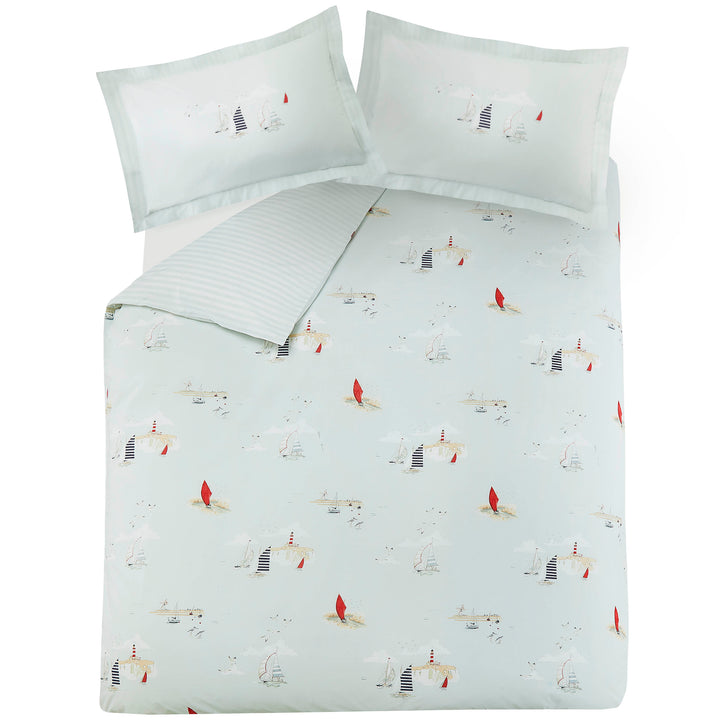 Sophie Allport Coastal Boats Duvet Cover Set - Blue