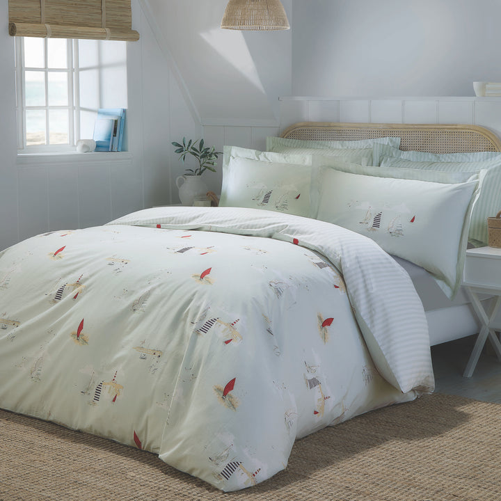 Sophie Allport Coastal Boats Duvet Cover Set - Blue