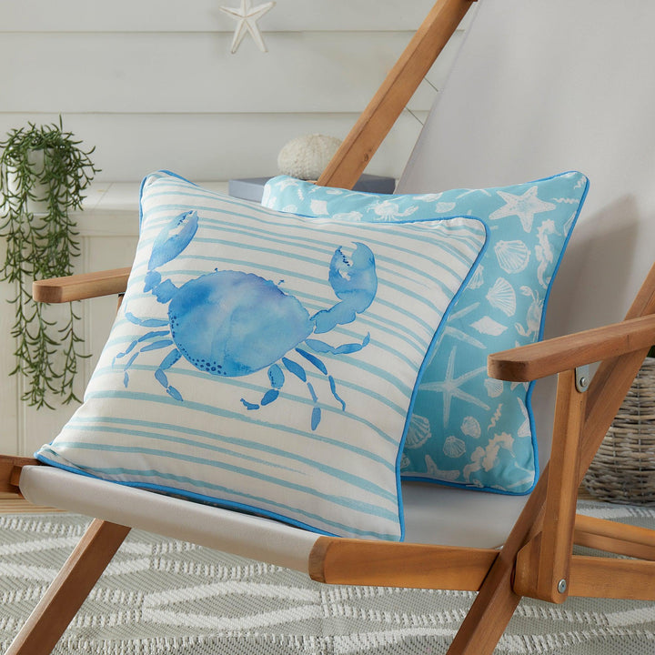 Fusion Crab Outdoor Cushion - Seafoam