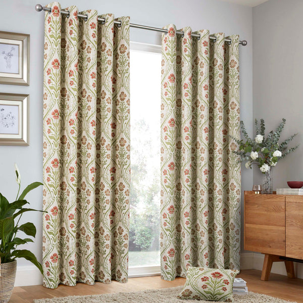 Curtina Estelle Eyelet Curtains - Natural