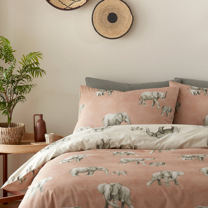 Fusion Ella the Elephant Duvet Cover Set - Natural