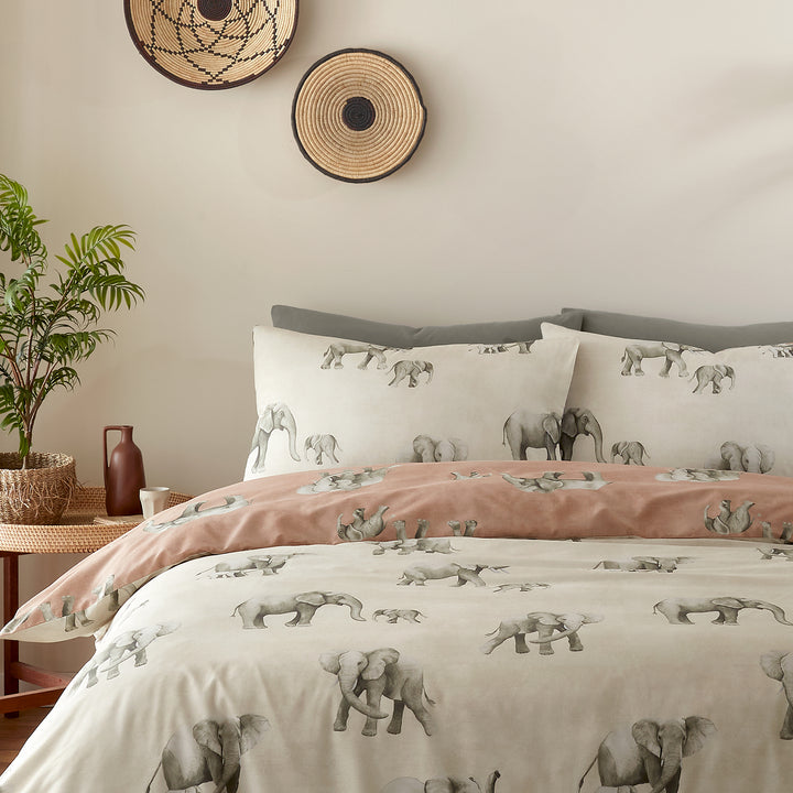 Fusion Ella the Elephant Duvet Cover Set - Natural