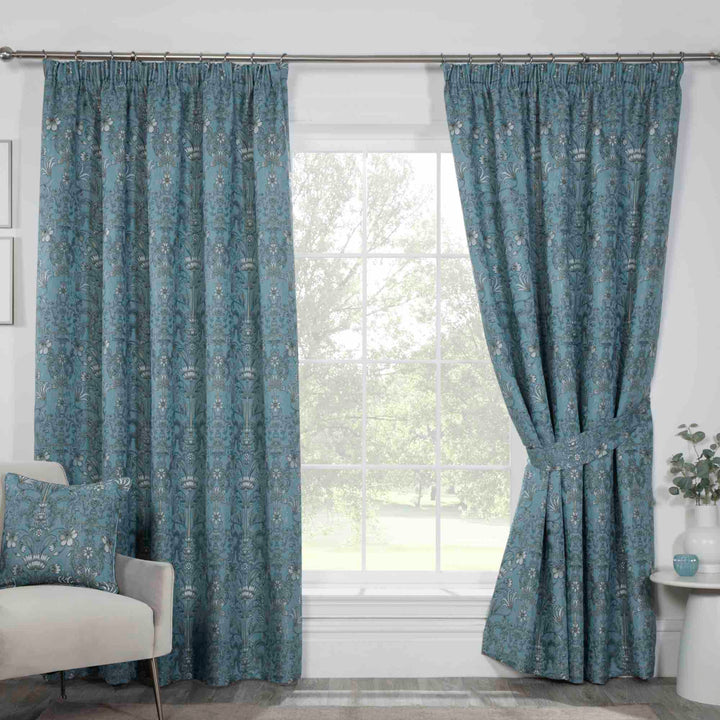 Sundour Kyoto Pencil Pleat Curtains - Blue – Williamsons Factory Shop