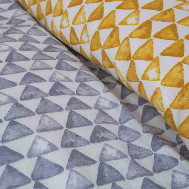 Deyongs 1846 Geo Duvet Cover Set - Grey/Ochre