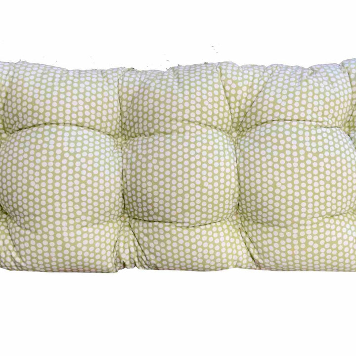 Chunky Beach Hut Bench Cushion Pad - Green Spots