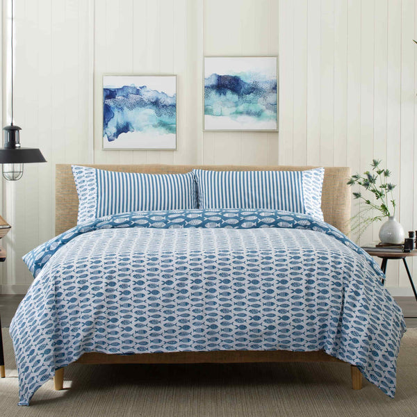 Lobster Creek Small Fish Duvet Cover Set