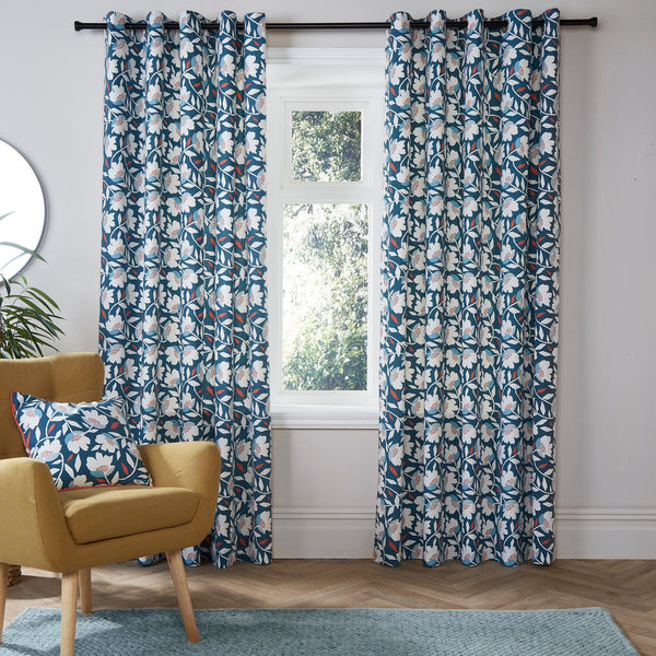 Fusion Luna Eyelet Curtains - Teal