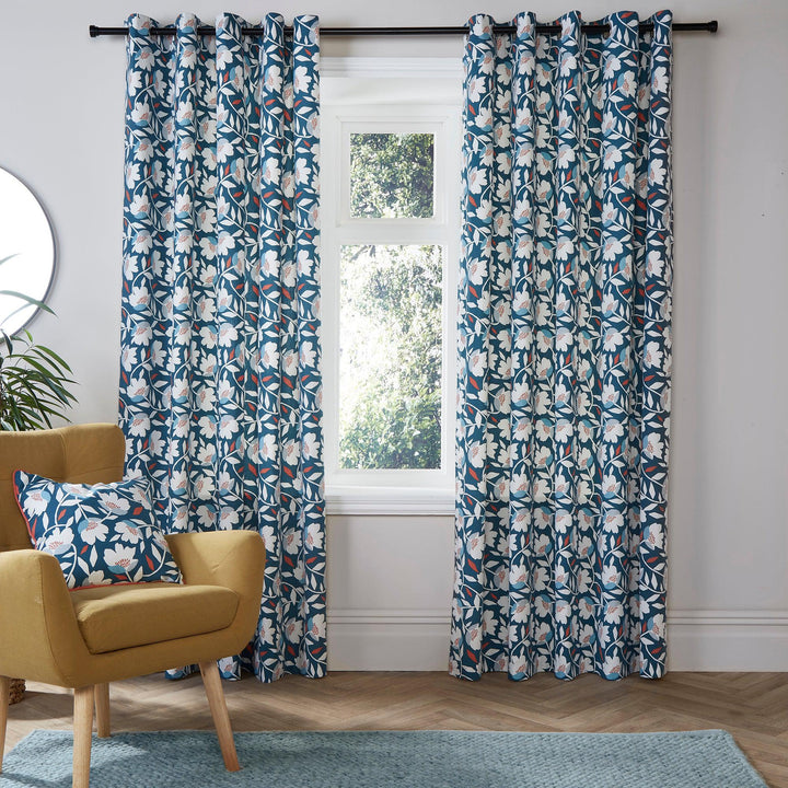 Fusion Luna Eyelet Curtains - Teal