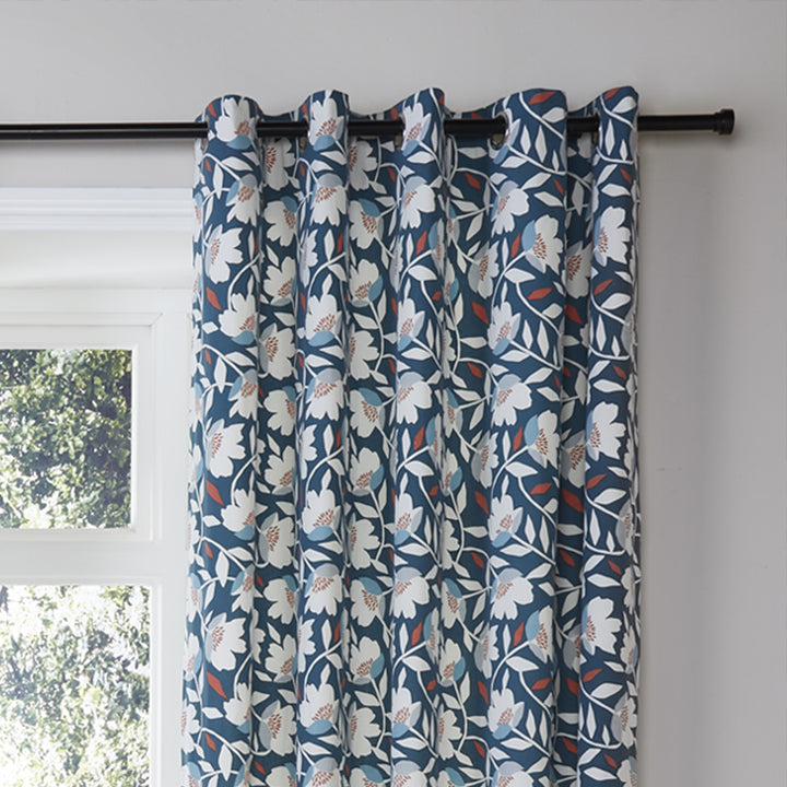 Fusion Luna Eyelet Curtains - Teal