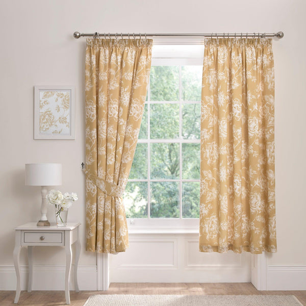 Dreams & Drapes Mishka Pencil Pleat Curtains - Gold