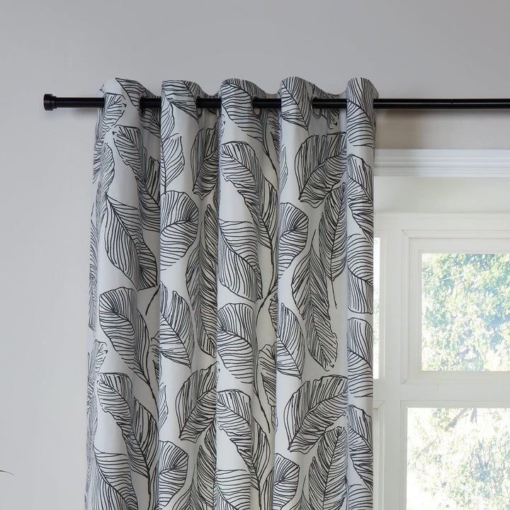 Fusion Matteo Eyelet Curtains - Black