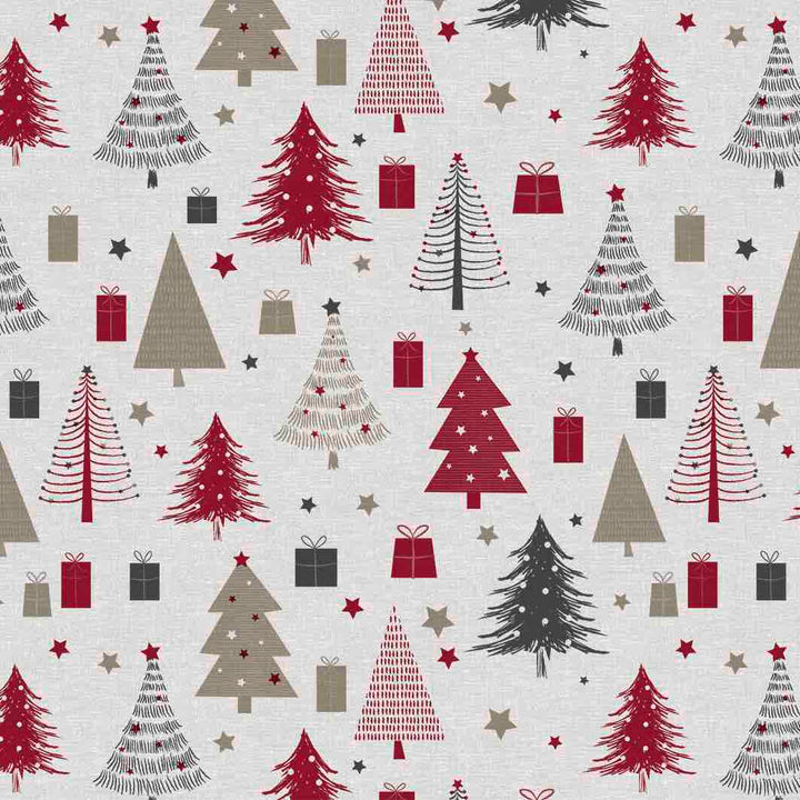 Christmas Trees & Presents Vinyl Oil Cloth