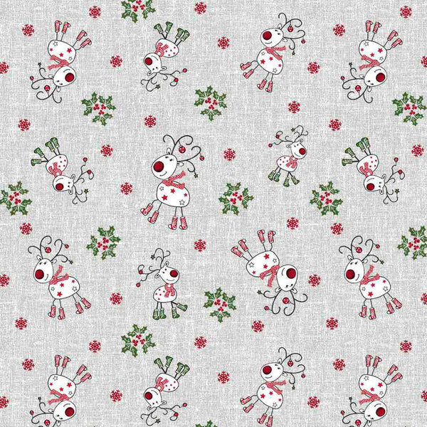 Reindeer Grey Vinyl Oil Cloth