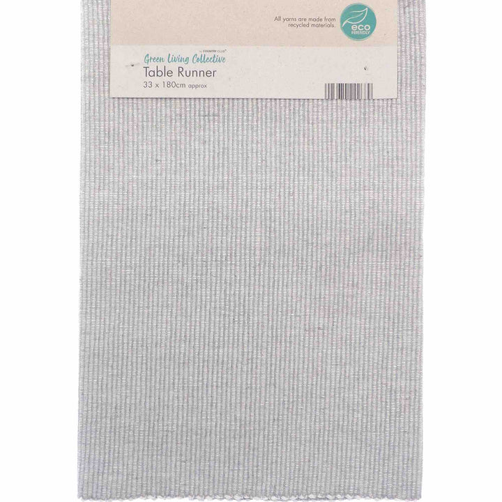 Green Living Woven Ribbed Table Linen - Grey