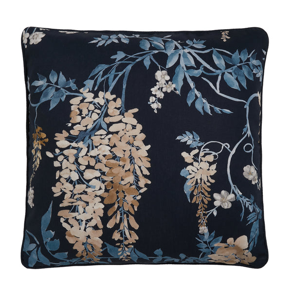 Dreams & Drapes Wisteria Cushion - Navy