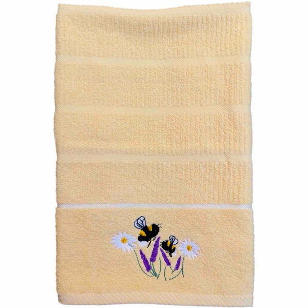 Bees in the Meadow Kitchen Towel - Lemon