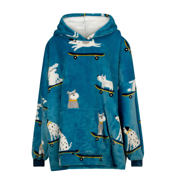 Skater Dogs Oversized Blanket Hoodie