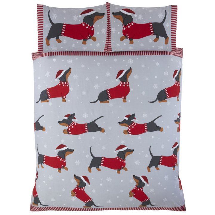 Dachshund Through The Snow Duvet Set