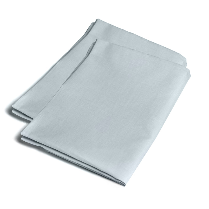 Serene Plain Dyed Pair of Housewife Pillowcases - Duck Egg