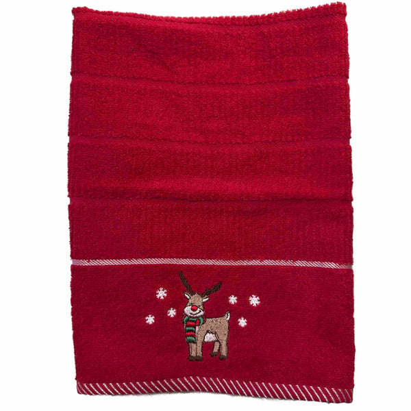 Reindeer Kitchen Towel - Red