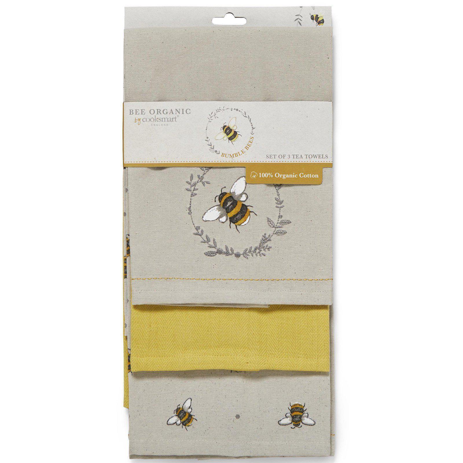 Bumble Bees 3 Pack Tea Towels – Williamsons Factory Shop