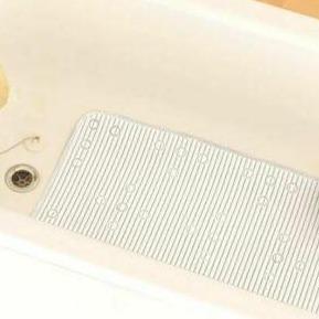 Cushioned Suction Non-Slip PVC Bath Mat - White