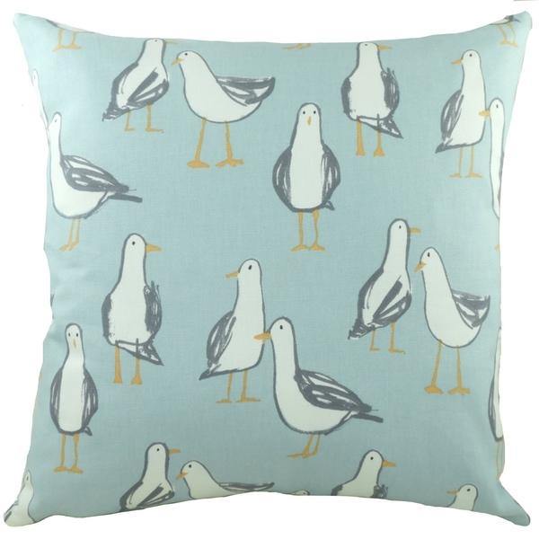 Laridae Seagulls Cushion Cover - Duck Egg